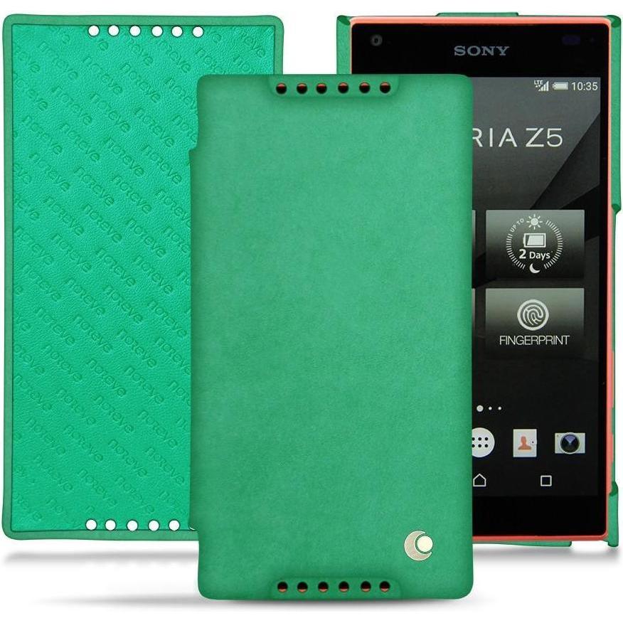 Thumbnail - Noreve Lederschutzhülle horizontal (Sony Xperia Z5 Compact), Smartphone Hülle, Grün