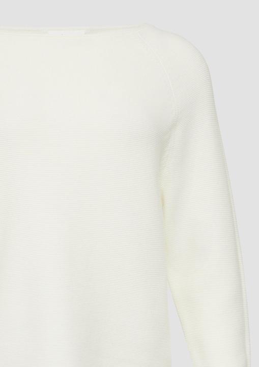 Produktbild S.Oliver Strickpullover Strickpullover mit U-Boot-Ausschnitt und Rollsaum (40)