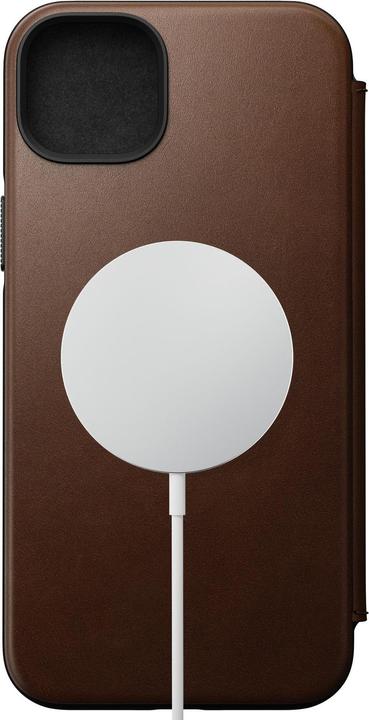 Actual product image Nomad Book Cover Modern Leather Folio iPhone 14 Plus Brown (Apple iPhone 14 Pro Max)