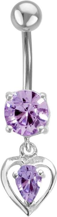 Immagine prodotto Bijouteria Piercing ventre (Zirconia, Argento 925, Acciaio chirurgico 316L)