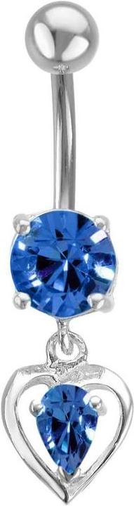 Image du produit Bijouteria Piercing nombril (Zircone, Argent 925, Acier chirurgical 316L)