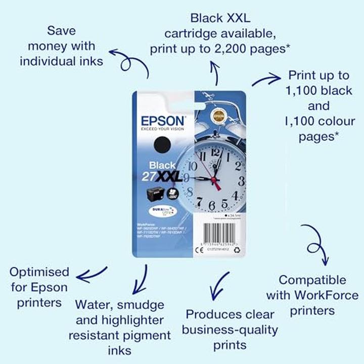 Produktbild Epson 27XXL DuraBrite Ultra (BK)