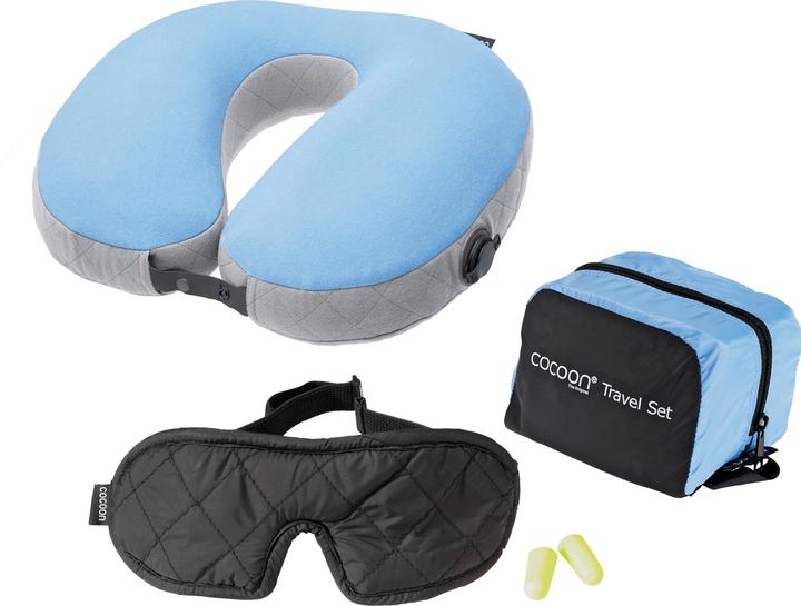 Cocoon Travel Set Ultralight 3 pieces light blue/black