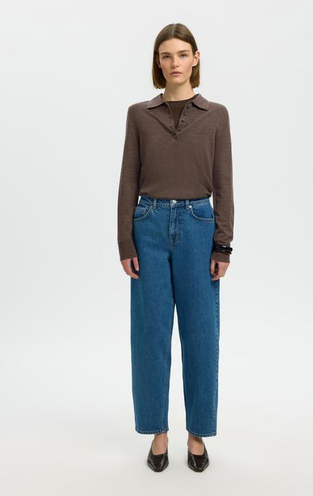 Produktbild Selected Slfthea Ls Knit Merino Collar Neck Noos (M)