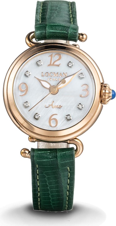 Produktbild Locman Italy Damenuhr Amo mit Diamanten ca. 0,150 ct. Ref. 0701R (Uhr mit Schmuckstein, 32 mm)