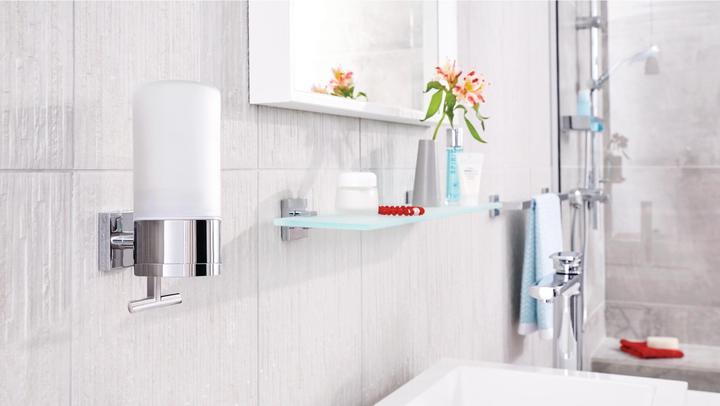 Actual product image tesa DELUXXE WC replacement roll holder incl. adhesive solution without drilling