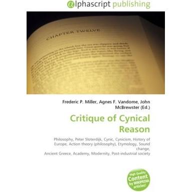 Critique of Cynical Reason, Fachbücher von Peter Sloterdijk, Agnes F. Vandome, John McBrewster