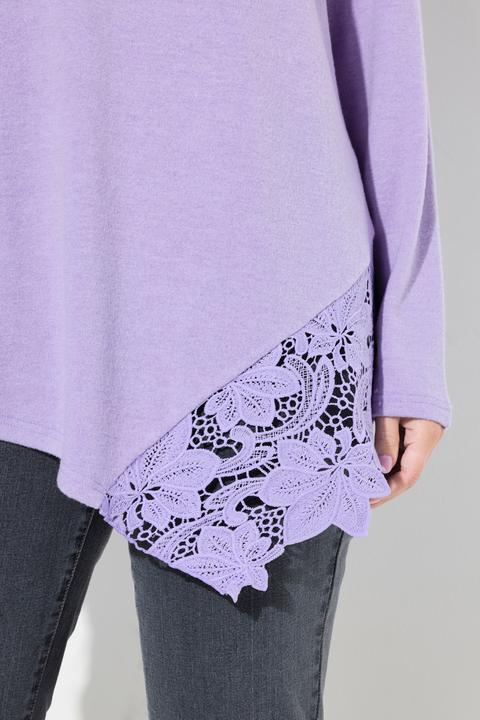 Actual product image Miamoda A-line sweater with lace insert and long sleeves (56)