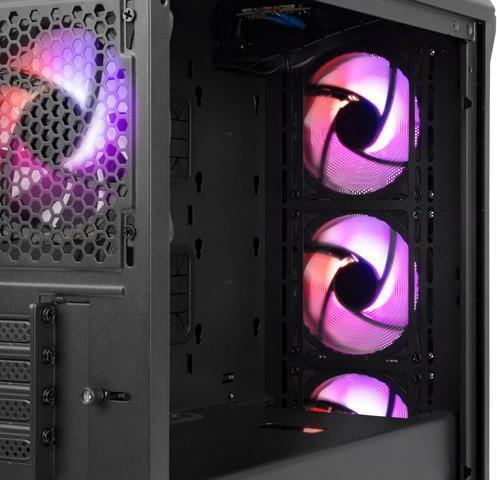 Actual product image Genesis IRID 503 ARGB PC case, Micro Tower, 2xUSB 2.0, 2x jack, 1xUSB 3.0, black (Mini-ITX)