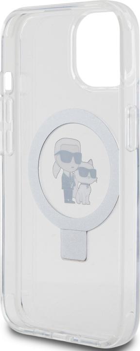 Produktbild Karl Lagerfeld KLHMP14SHMRSKCH iPhone 14 / 15 / 13 6.1" biały/white hardcase Ring Stand Karl&Choupet (Apple iPhone 13, Apple iPhone 14, Apple iPhone 15)