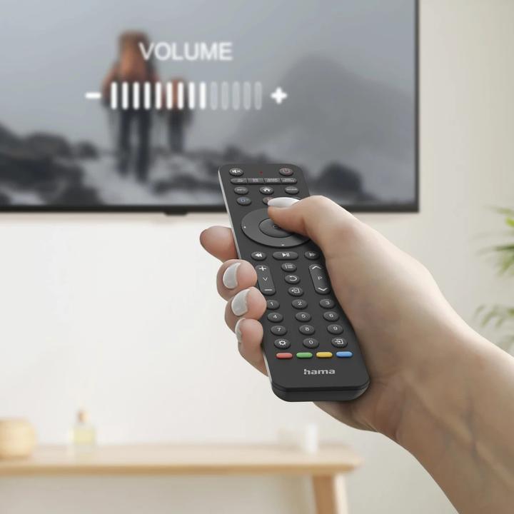 Produktbild Hama Universal-Fernbedienung TV, Infrarot, für 8 Geräte, lernfähig, App-Tasten (Universal Fernbedienung, Infrarot)