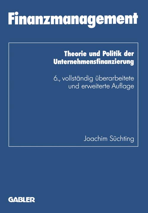 Produktbild Finanzmanagement (Deutsch, Joachim Süchting, 2012)