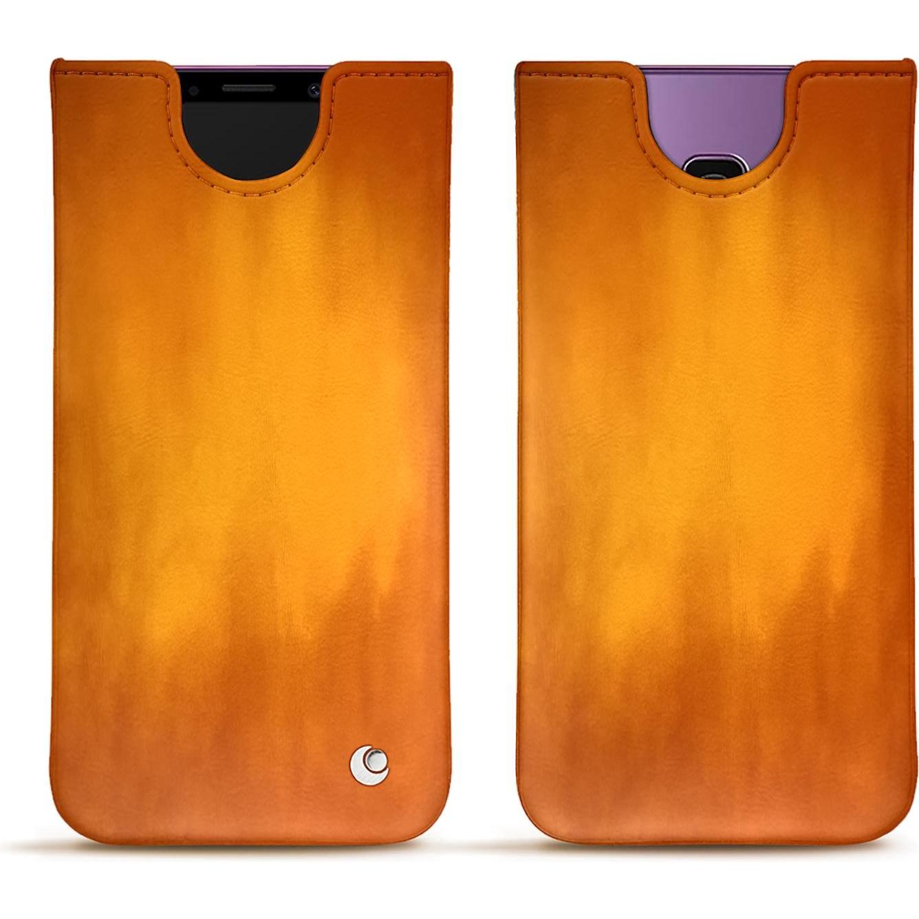 Noreve Lederschutzhülle (Samsung Galaxy S9+), Smartphone Hülle, Orange