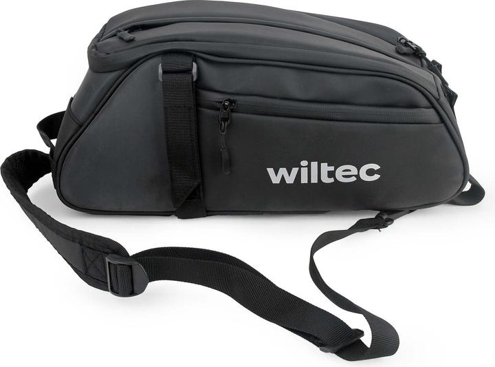 Produktbild Wiltec Gepäckträgertasche schwarz 8l Fahrradtasche Gepäckträger Gepäcktasche (8 l, Gepäckträgertasche)