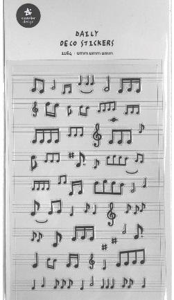 Produktbild BT21 Dekorative Aufkleber mit Musiknoten