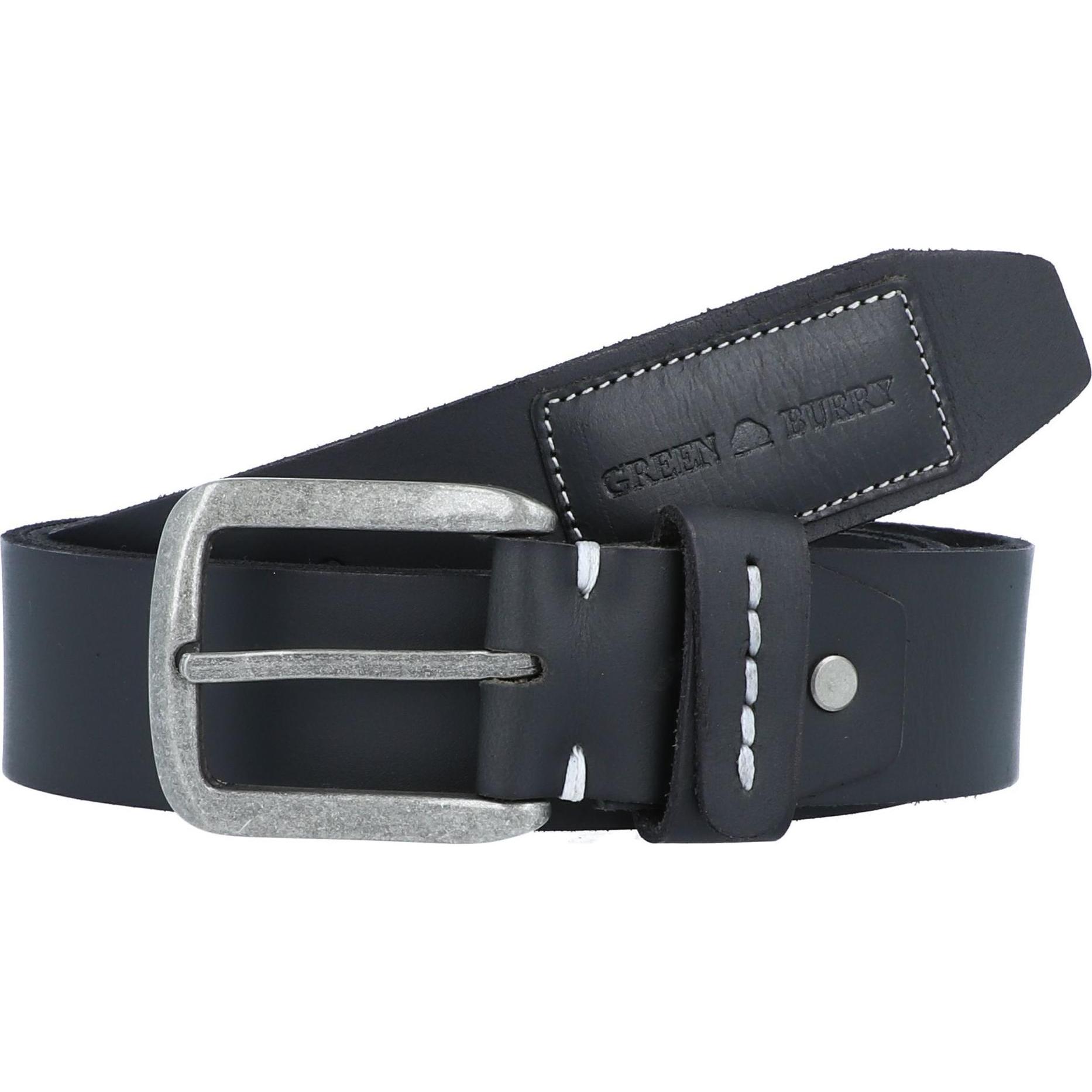 Greenburry, Herren, Gürtel, Belt Gürtel Leder, Schwarz, (125)