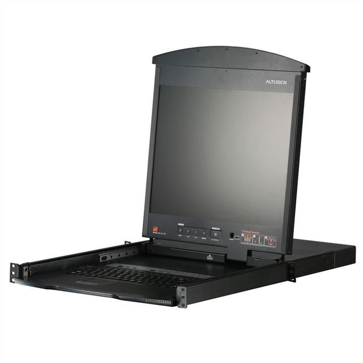 Actual product image Aten 19" TFT KVM Switch for 1U Rack