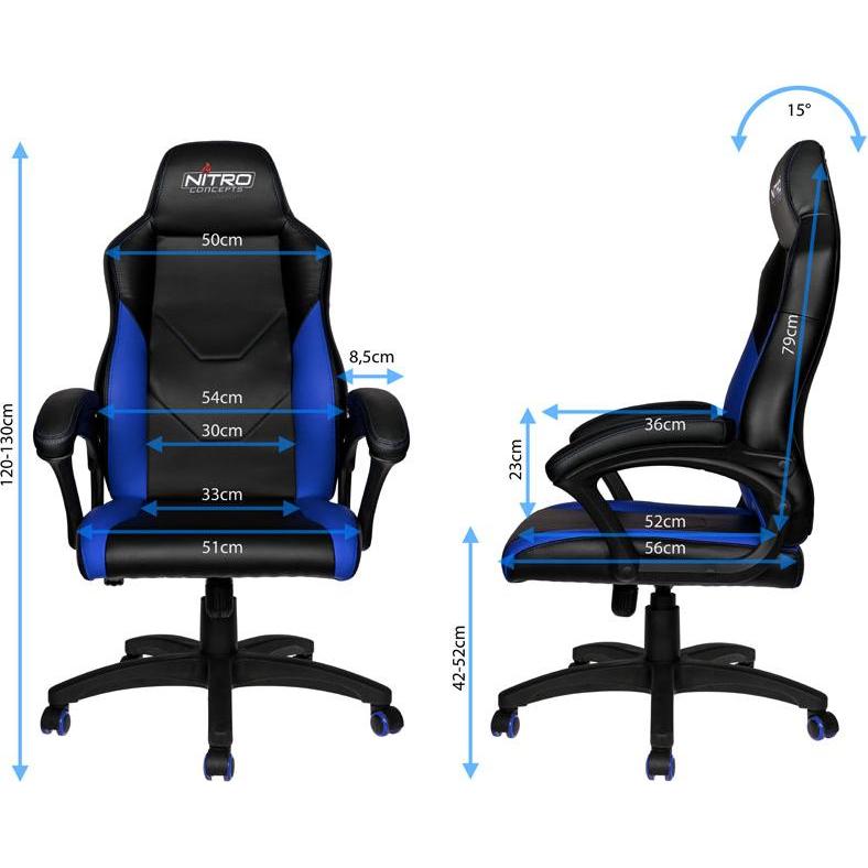 Thumbnail - Nitro Concepts C100, Gaming Stuhl, Schwarz