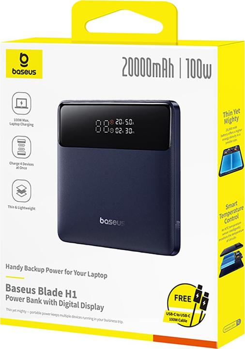Actual product image Baseus Powerbank Blade H1 20000mAh 100W (czarny) (20000 mAh, 100 W, 74 Wh)