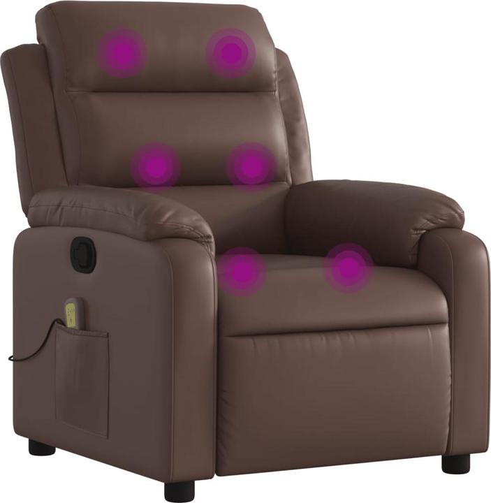 Produktbild VidaXL Massagesessel Fernsehsessel Relaxsessel Liegesessel Braun Kunstleder