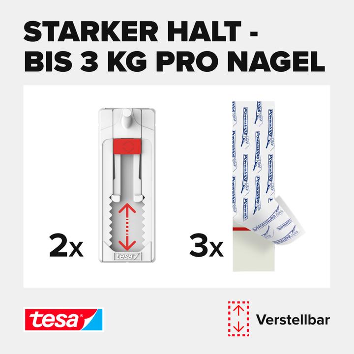 Actual product image tesa Adhesive nail for tiles & metal, height-adjustable