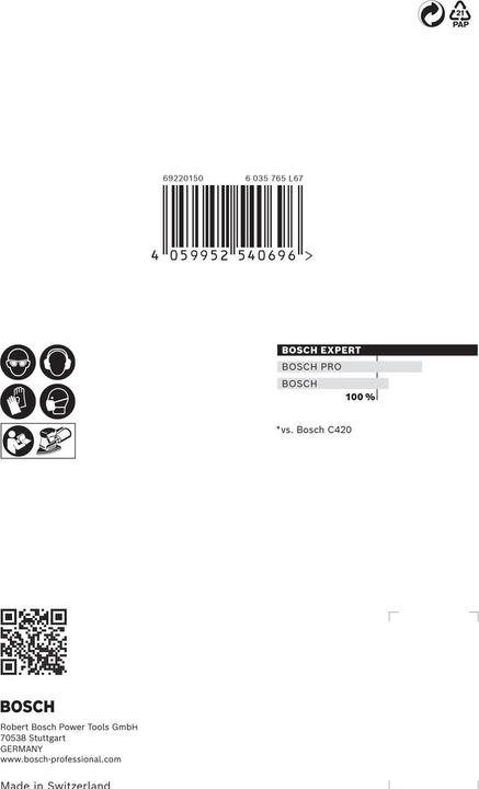 Produktbild Bosch Professional Zubehör EXPERT M480 Schleifnetz für Multischleifer 100 x 150 mm, G 320, 10-tlg. (320)