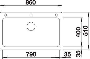 Actual product image Blanco Naya XL 9 (Sink accessories, 86 cm, 51 cm)