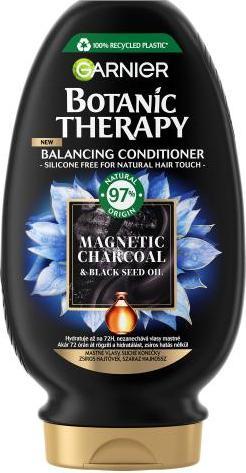 Actual product image Garnier Moisturising conditioner for oily hair and dry hair ends Botanic Therapy Magnetic Charcoal (200 ml)