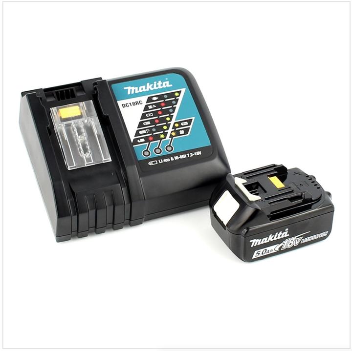 Produktbild Makita DDF 458 RT1J 18V Akku Bohrschrauber 91 Nm im Makpac mit 1x BL 1850 B 5,0 Ah Akku und DC18RC L