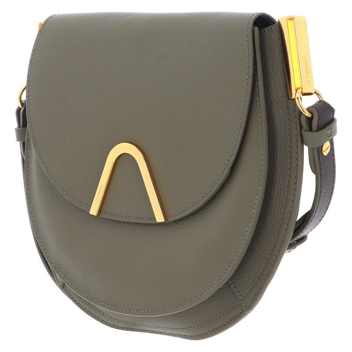 Coccinelle, Damen, Handtasche, Sunup Handbag Double Grainy Leather, Grün, Braun
