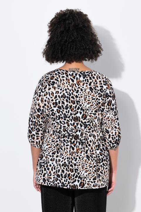 Produktbild Miamoda Bluse, A-Linie, Musselin, Leo, Bindebänder, Kräuselnaht (56)