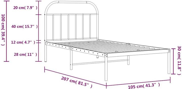 Image du produit vidaXL Bettgestell (100 x 200 cm)