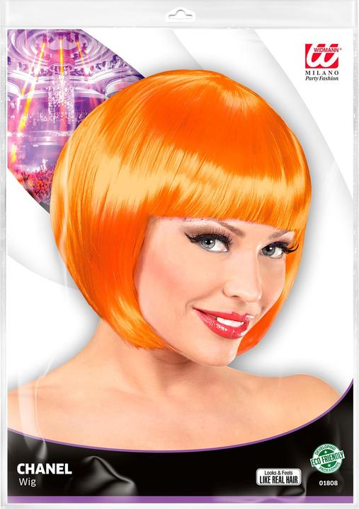 Image du produit Widmann Perruque Bob orange