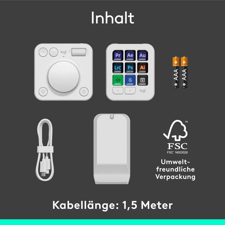 Actual product image Logitech Mx Creative Console (Without keyboard layout, Cable)