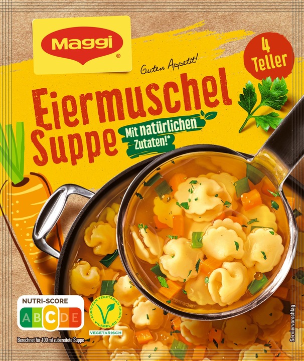 Actual product image Maggi GUTEN APPETIT Soup Egg Shell, yields 1 l (1000 ml)