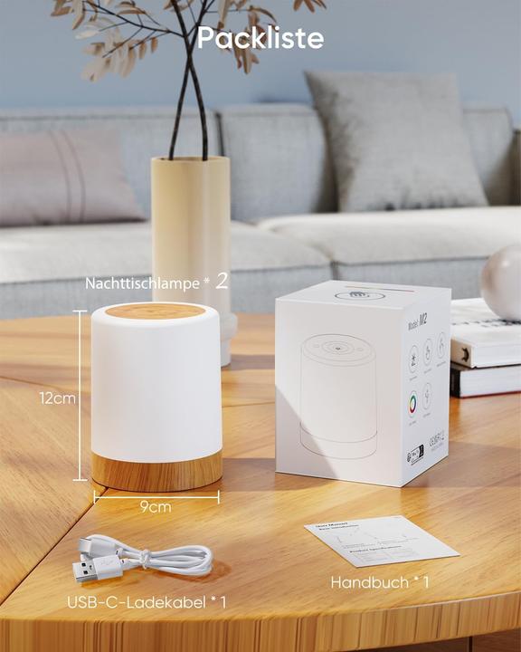 Produktbild Alopini LED Nachttischlampe Touch dimmbar