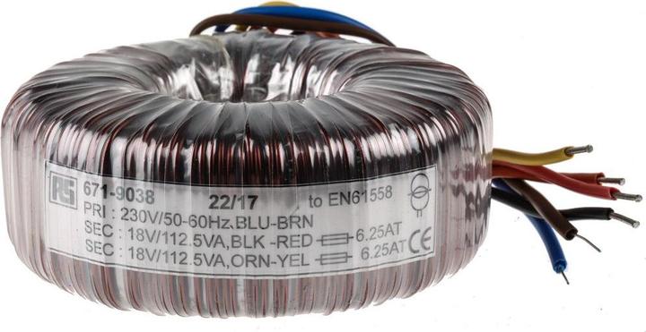 Produktbild RS PRO Transformator Ringkern 225VA 2x18V