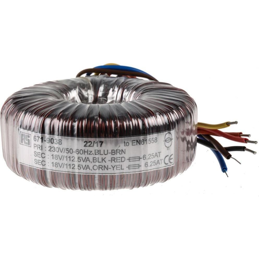 Thumbnail - Rs Pro Transformator Ringkern 225VA 2x18V, Transformator