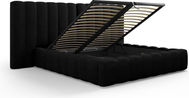 Actual product image Micadoni Storage Bed With Double Headboard, "Kelp", 230x250x100Made in Europe (160 x 200 cm)