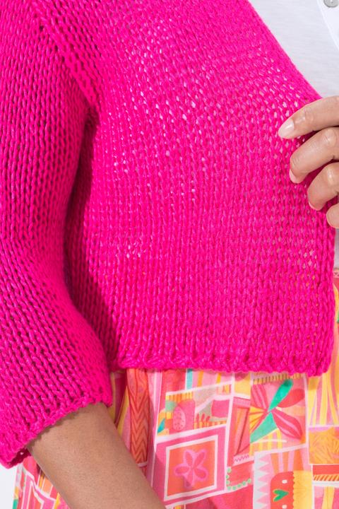 Produktbild Angel of Style Lochstrick-Jacke, oversized, offene Form, 3/4-Ärmel (42)