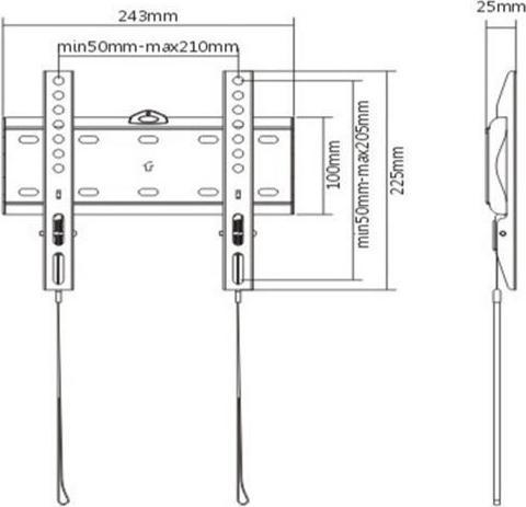 Produktbild Gembird TV SET ACC WALL MOUNT 23-42"/WM-42F-01 (Wand, 30 kg, 23" - 42")