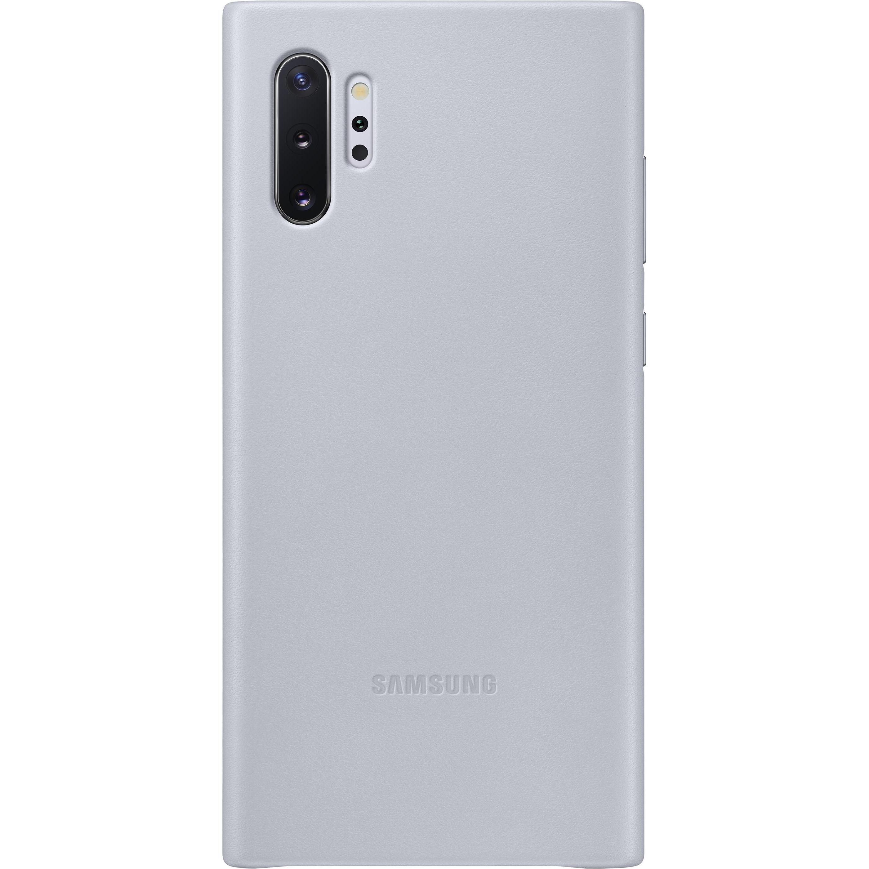 Samsung Leather Cover (Samsung Galaxy Note 10+, Samsung Galaxy Note 10+ 5G), Smartphone Hülle, Grau