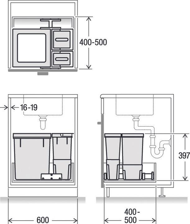 Image du produit Müllex Kehrichtbehälter X-LINE X60 (40 l)