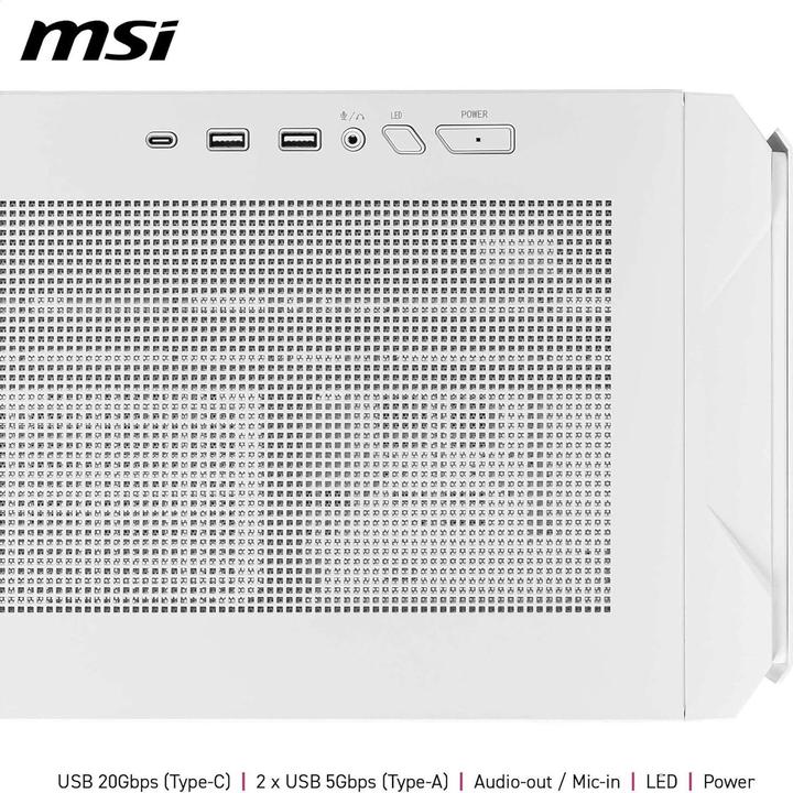 Produktbild MSI GEH Midi MPG VELOX 300R PZ WHITE (ATX, mATX, Mini-ITX)