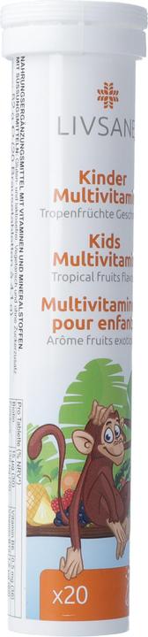 Produktbild Livsane Kinder Multivitamin Tropenfrüchte Geschmack Brausetabl (20 Stk., Brausetablette, Tabletten, 101 g)