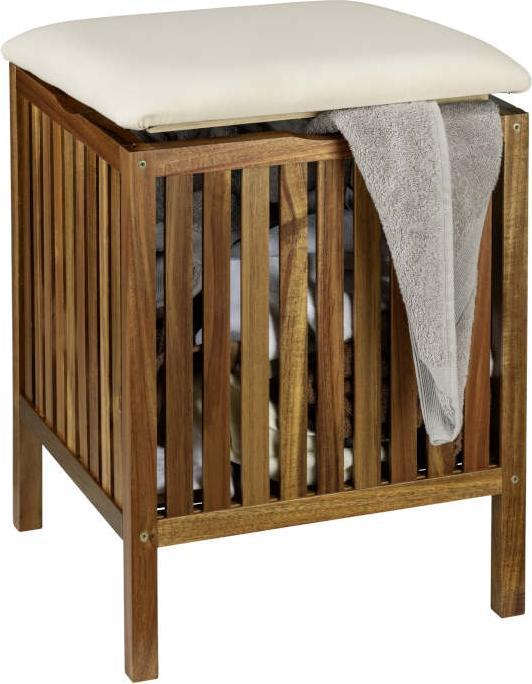 Actual product image Wenko Bathroom stool Fondi acacia