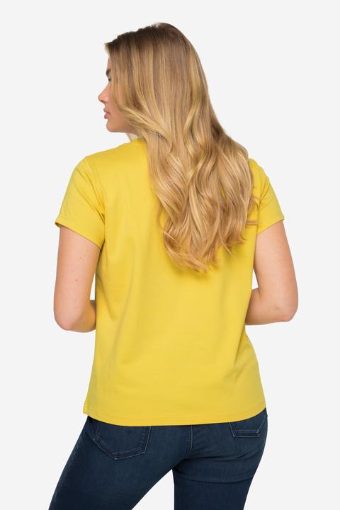 Produktbild Laurasøn T-Shirt, kleiner Knoten Print, V-Ausschnitt, Halbarm, OEKO-TEX MIG (L)