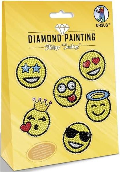 Image du produit Ursus Stickers à motifs Smileys en peinture de diamant