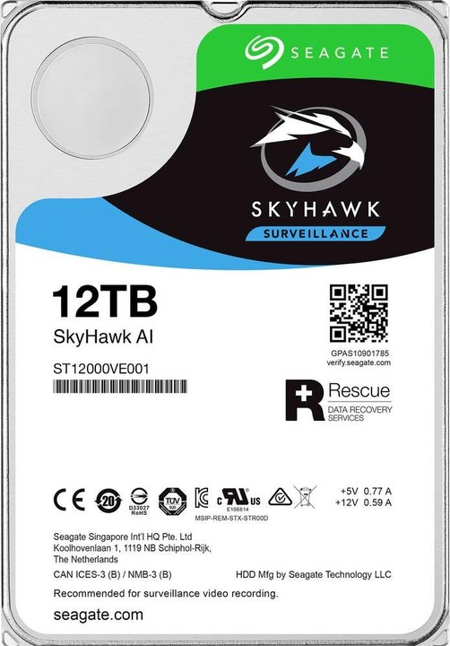 Produktbild Seagate SkyHawk AI (12 TB, 3.5", CMR)