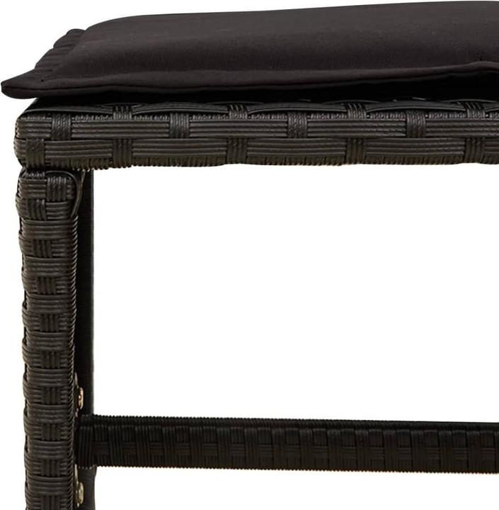 Image du produit VidaXL Meuble de jardin Ensemble de jardin 9pcs. noir Poly rotin (110 cm)